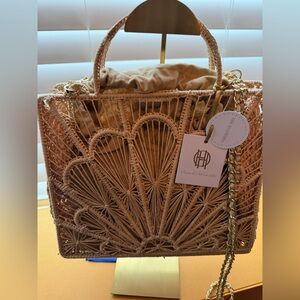 House of Harlow 1960 Tan Woven Bag